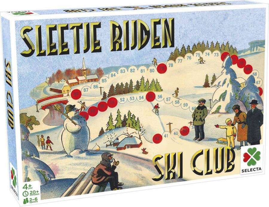 Selecta Spellen Selecta Gezelschapsspel Spellen Van Toen: Sleetje Rijden ski Club