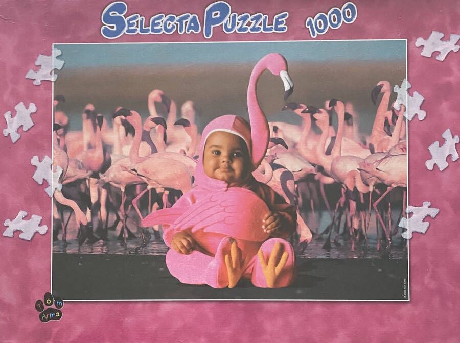 Selecta Spellen Selecta puzzel Baby in flamingo 1000 stukjes