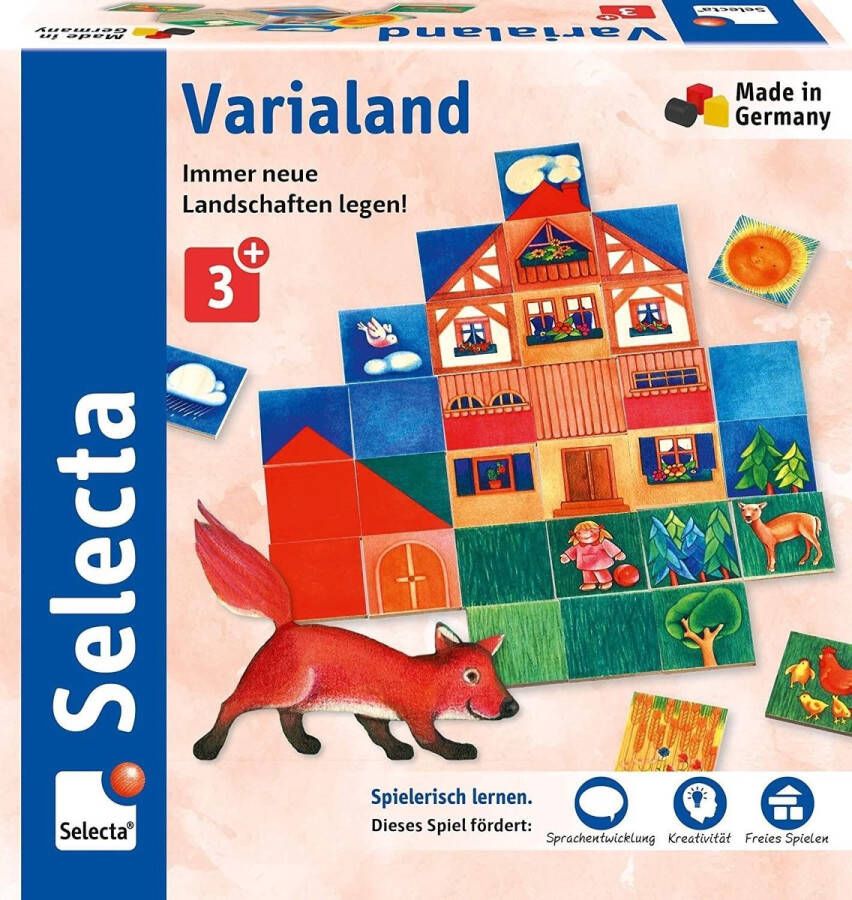 Selecta Spielzeug Legspel Varialand Junior 20 X 4 8 Cm Hout 80-delig