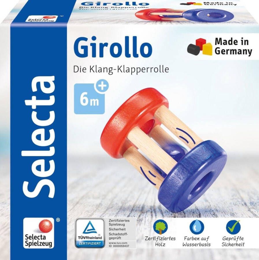 Selecta Spielzeug Rammelaar Junior Girollo 7 Cm Rood blauw