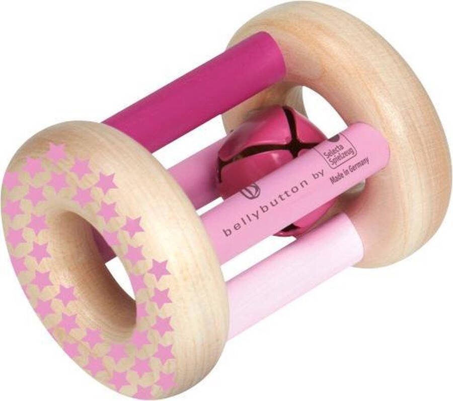 Selecta Spielzeug Rammelaar Meisjes 7 Cm Hout Naturel roze