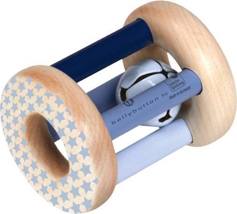 Selecta Spielzeug Selecta Rammelaar Jongens 7 Cm Hout Naturel blauw