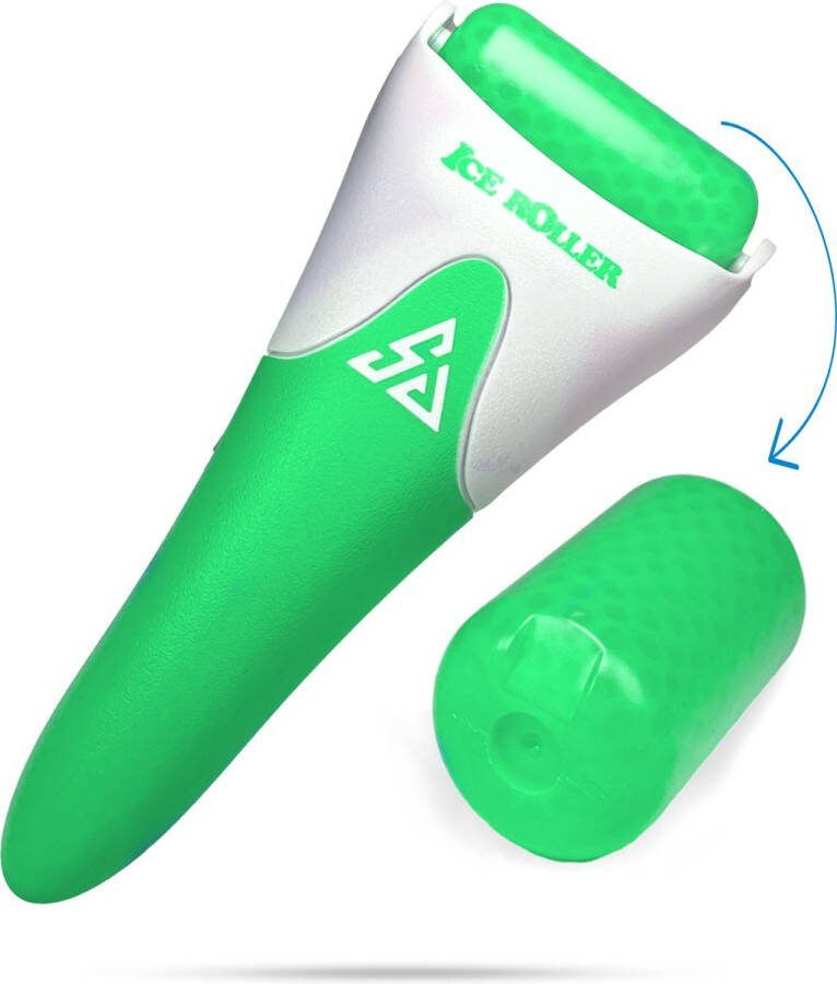 SelectGoodz Kerstcadeau Ice roller gezicht Dermaroller Gezichtsroller Skincare Gua Sha Jade roller Morning Rituals Groen