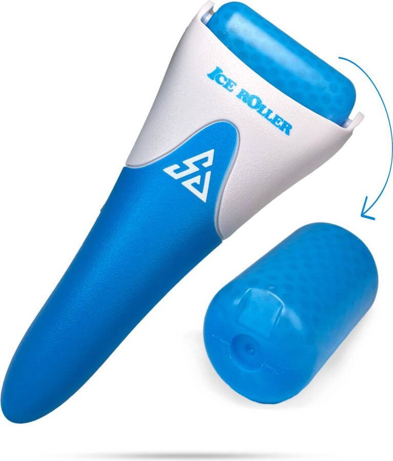 SelectGoodz Ice roller gezicht Dermaroller Gezichtsmasker Huidverzorging Skincare Gua Sha Jade roller Morning Rituals Gezichtsverzorging Blauw