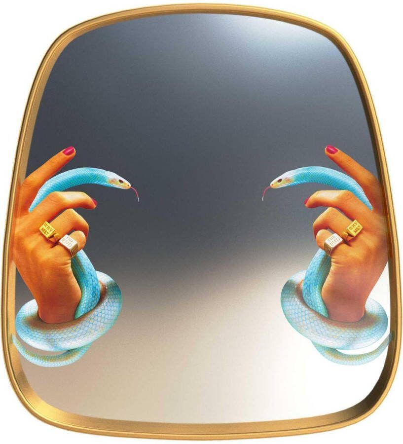 Seletti Mirror Gold frame spiegel 54x59 Snakes