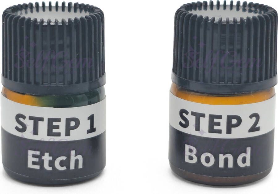 SelfGem Etch & Bond Set Tooth Gem Lijm Tooth Gem Glue 1ml per potje Genoeg voor 20+ Tooth Gems Sterk & Effectief Voor het plakken van Tooth Gems Aanvulling Tooth Gem Kit