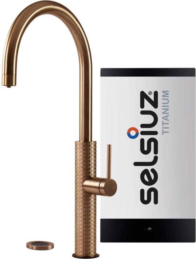 Selsiuz kranen Selsiuz by Gessi 3 in 1 Copper Koper 350359 met TITANIUM Single boiler
