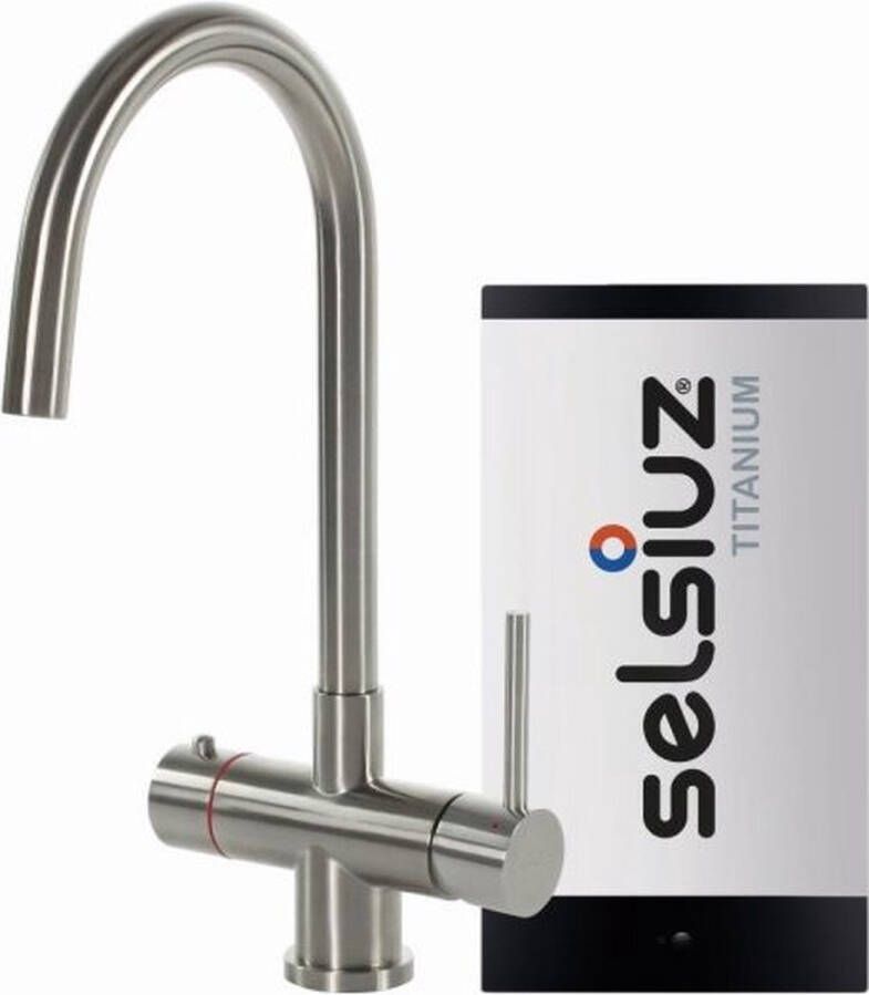 Selsiuz kranen Selsiuz Rond RVS (Inox) met TITANIUM Single boiler