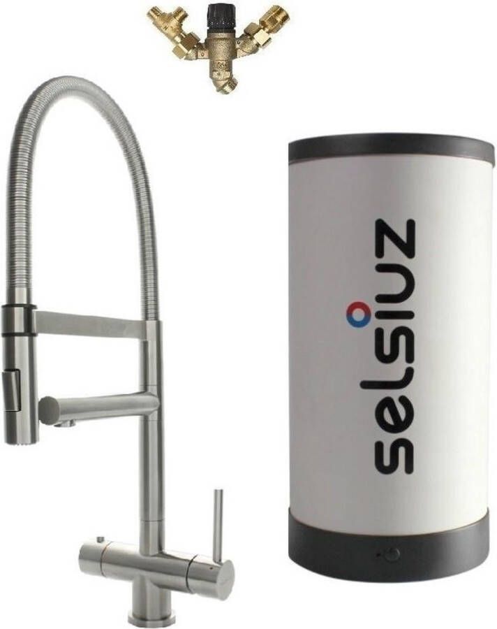 Selsiuz kranen Selsiuz XL RVS (Inox) met Combi (Extra) boiler