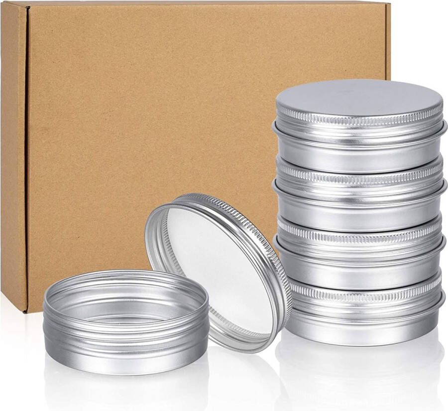 Selwo Aluminium blikjes 24 stuks 60 ml aluminium lege potjes voor lippenbalsem cosmeticacrème mini-kaarsen knutselsieraden