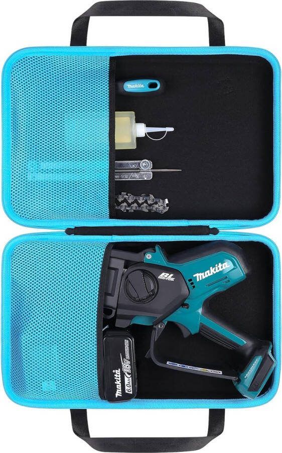 Selwo Hardshell Opbergkoffer voor Makita DUC101Z 18V LXT Takkenzaag Schokbestendig EVA Dubbele Ritssluiting en Handgreep Alleen Koffer