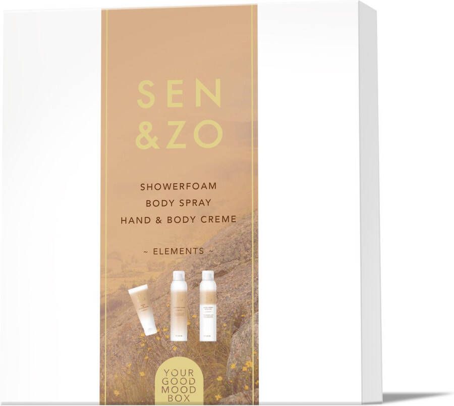 Sen & Zo Cadeaubox Bodyspray Handlotion& Showerfoam Element