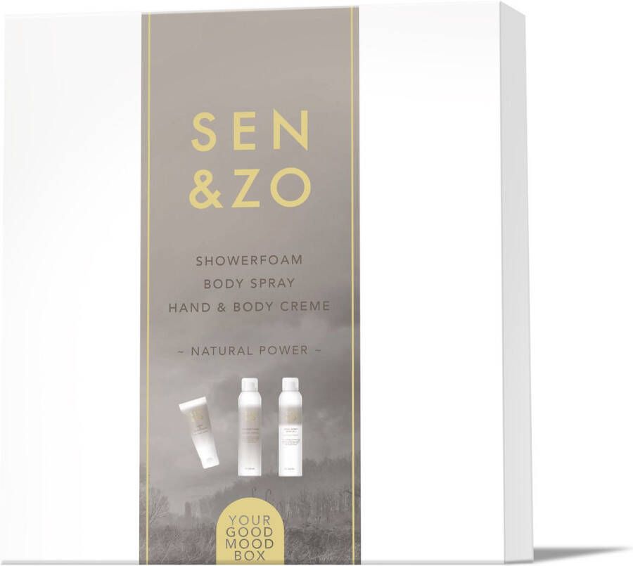 Sen & Zo Cadeaubox Bodyspray Handlotion & Showerfoam Natural Power