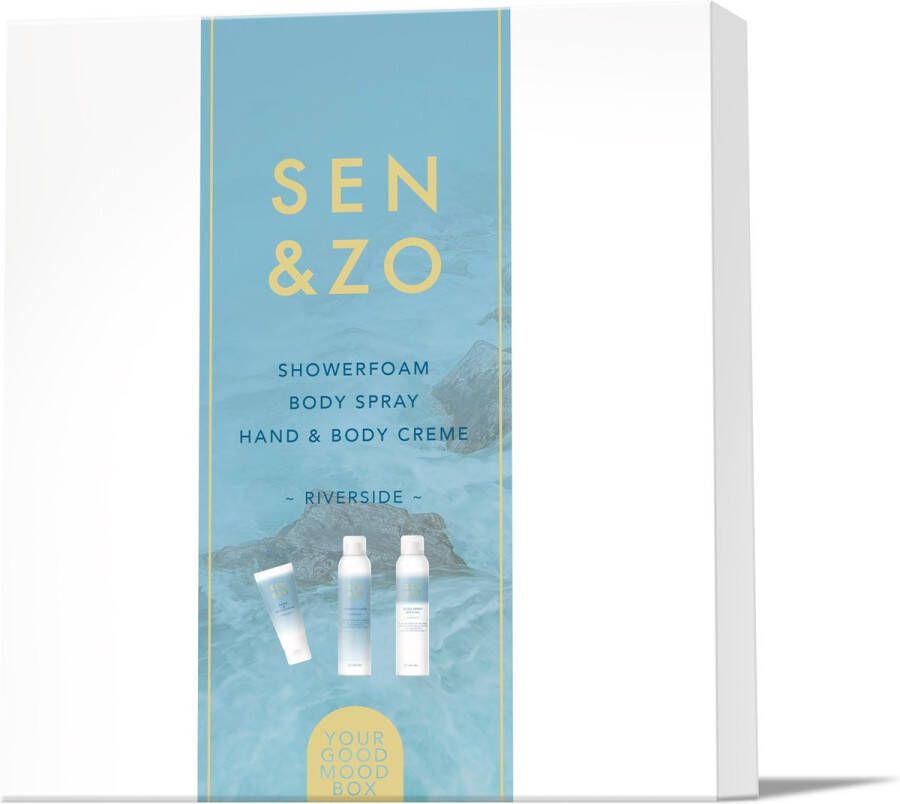 Sen & Zo Cadeaubox Bodyspray Handlotion & Showerfoam Riverside