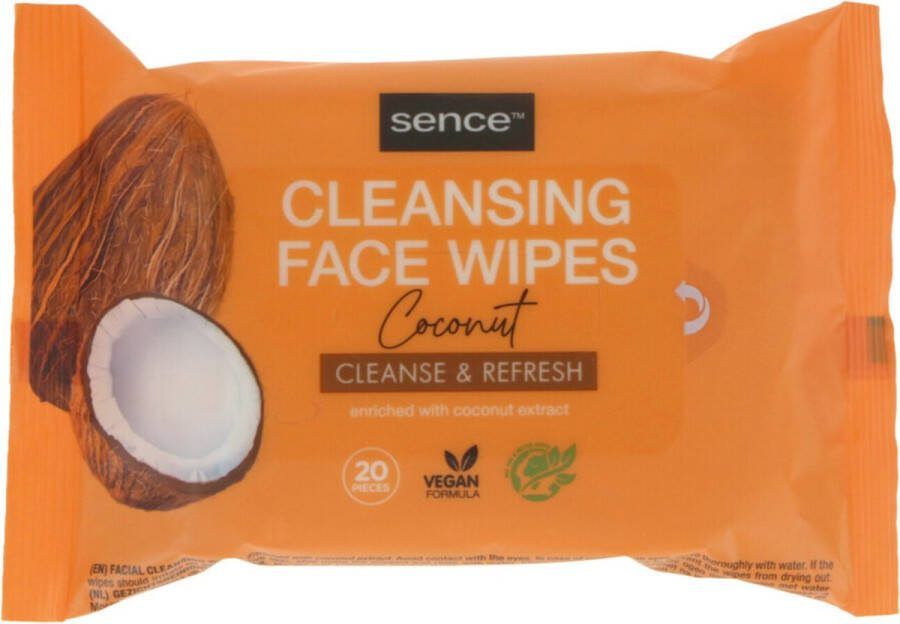 Sence Gezichtsreinigingsdoekjes Coconut 6 x 20 stuks Voordeelverpakking
