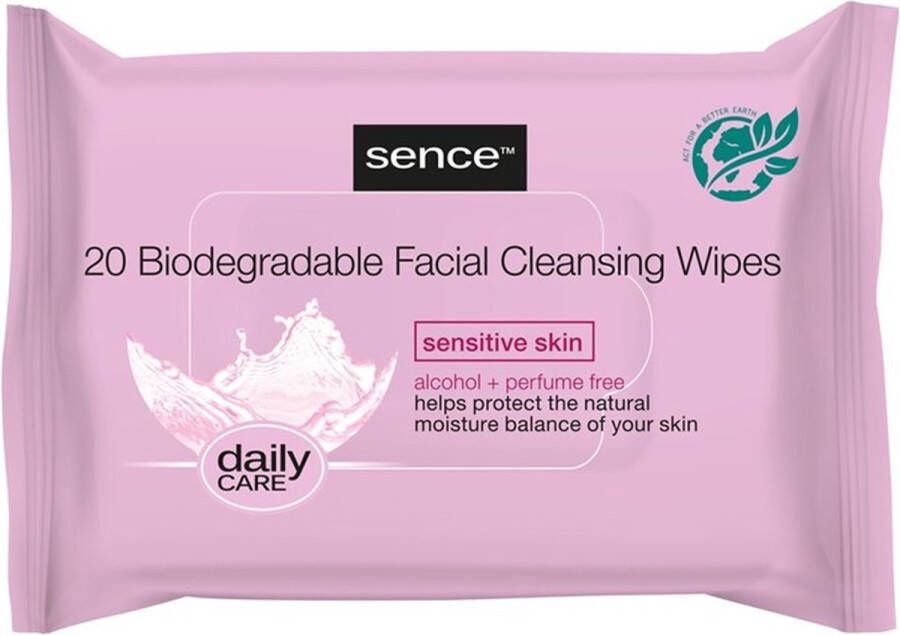 Sence Beauty Make Up Reinigingsdoekjes Gevoelige Huid Sensitive Skin 20 vellen