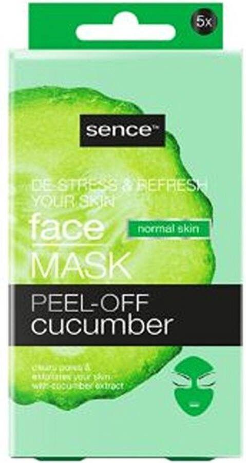 Sence Beauty Peel-Off Gezichtsmasker Komkommer 4ST