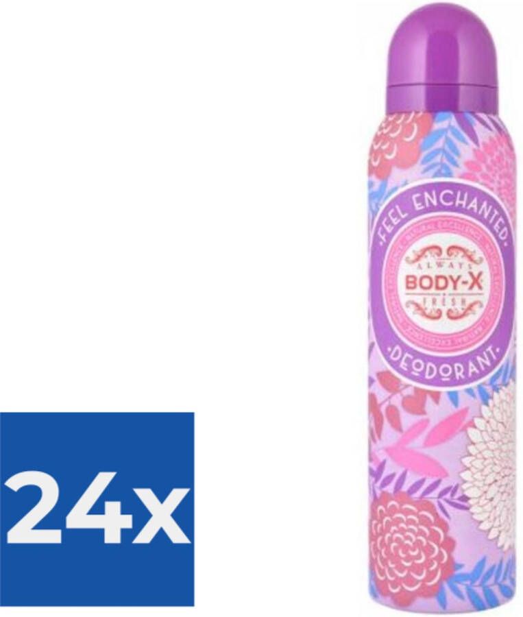 Sence Body-x Deodorant voor Vrouwen 150 ml Spray Voordeelverpakking 24 stuks