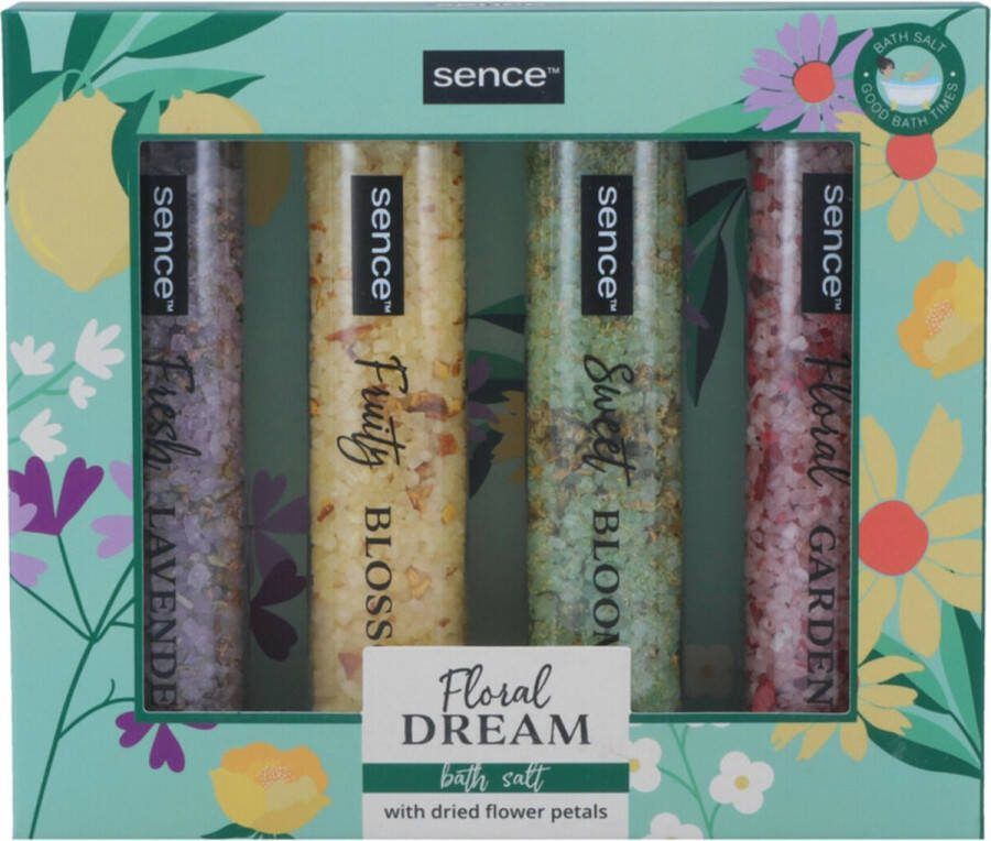 Sence Collection Badzout Geschenkset Floral Garden 4 x 75 gr