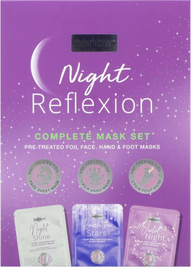 Sence Collection Geschenkset Foil Gezichtsmasker Kit Night Reflexion 1 set