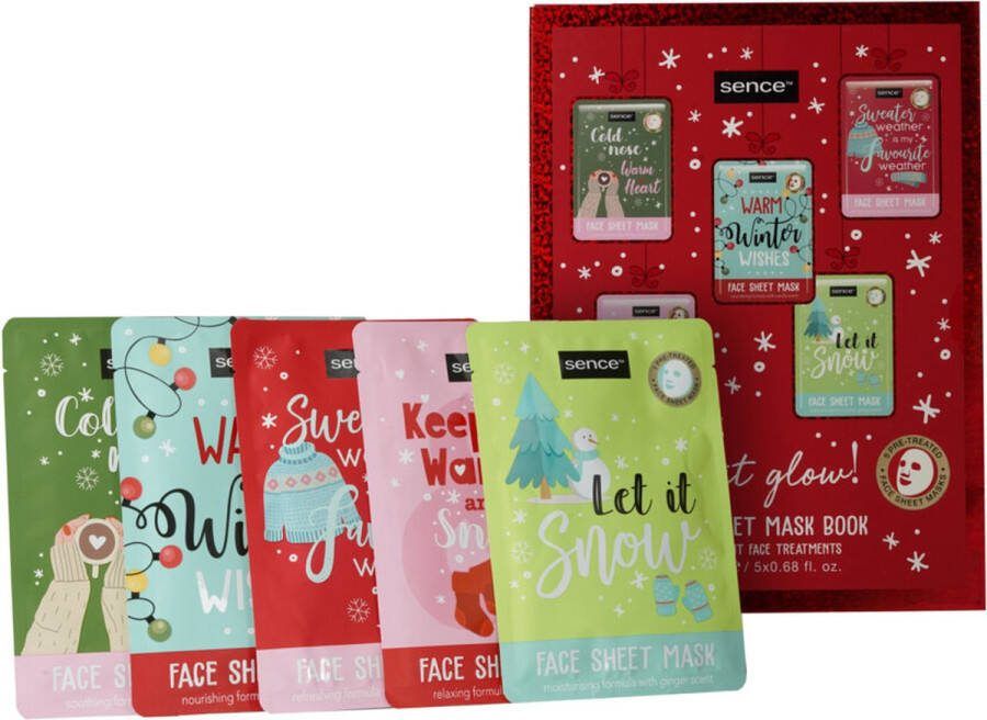 Sence Collection Sheet Gezichtsmasker Geschenkset Let it Glow! 1 set