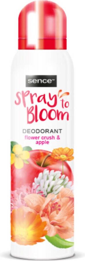 Sence Deodorant Flower Crush & Apple 4 x 150 ml Voordeelverpakking