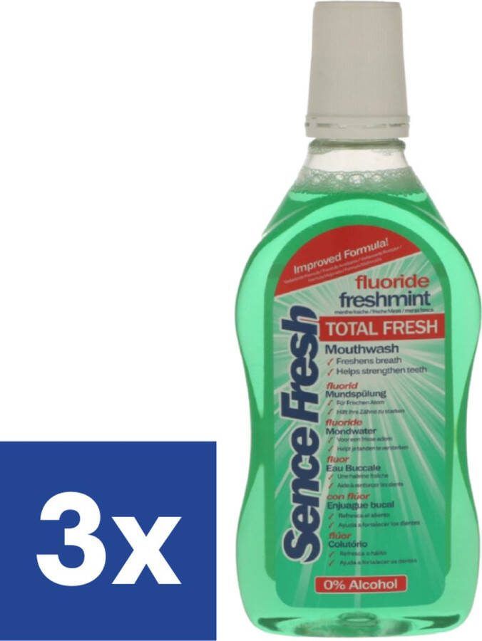 Sence fresh Freshmint Mondwater 3 x 500 ml