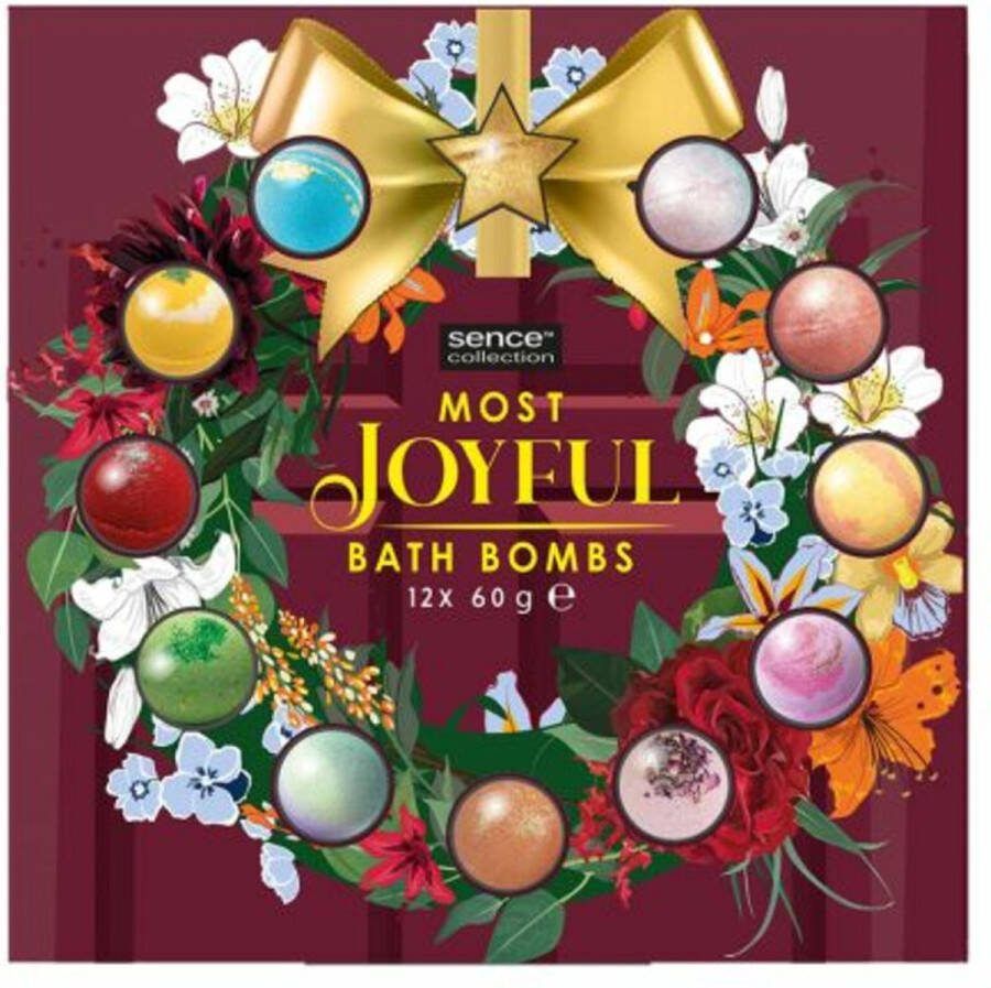 Sence Geschenkset Bruisballen Wreath Joyful 12 stuks