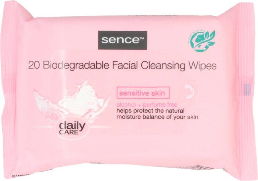Sence Beauty Make Up Reinigingsdoekjes Gevoelige Huid Sensitive Skin 20 vellen