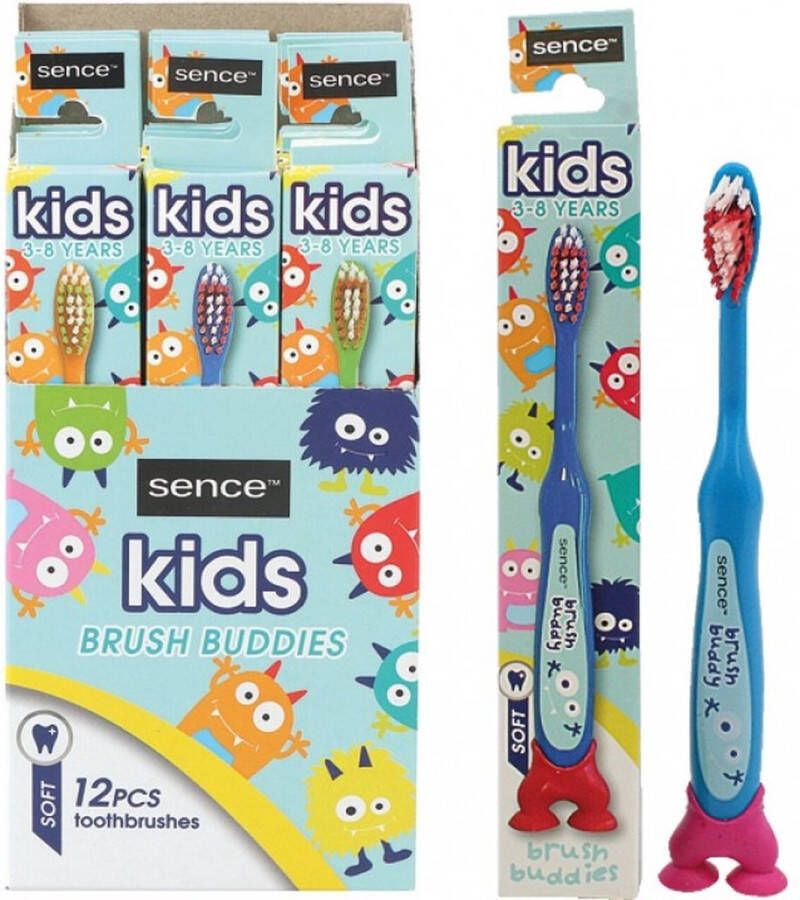 Sence Kindertandenborstel Brush Buddy Willekeurige Kleur 3-8 Jaar