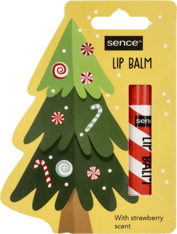 Sence lipbalsem lippenbalsem kerst winter kerstboom xmas dennenboom strawberry aardbei 3 5 gram