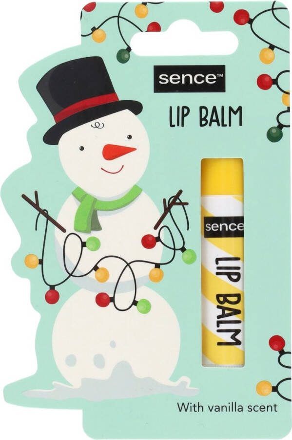 Sence lipbalsem lippenbalsem kerst winter sneeuwman sneeuwpop vanilla vanille 3 5 gram
