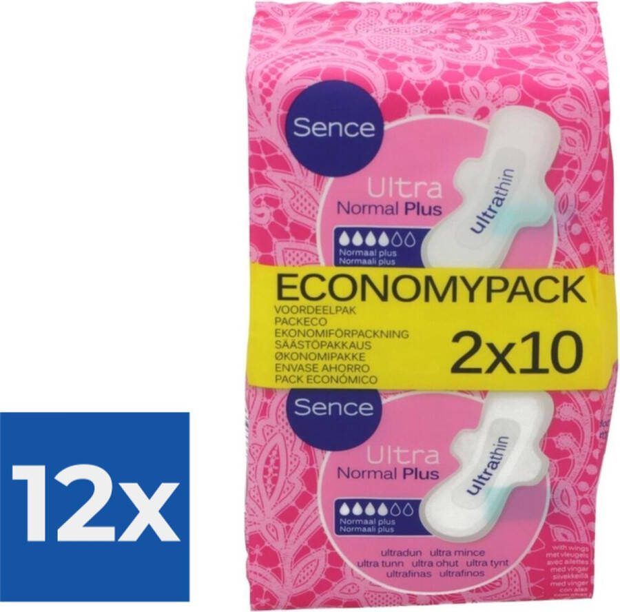 Sence Maandverband Normal 2x 10 stuks Voordeelverpakking 12 stuks