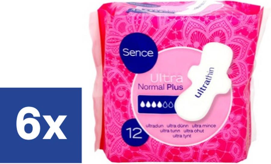 Sence Ultra Normal Plus Dun Maandverband 6 x 12 stuks