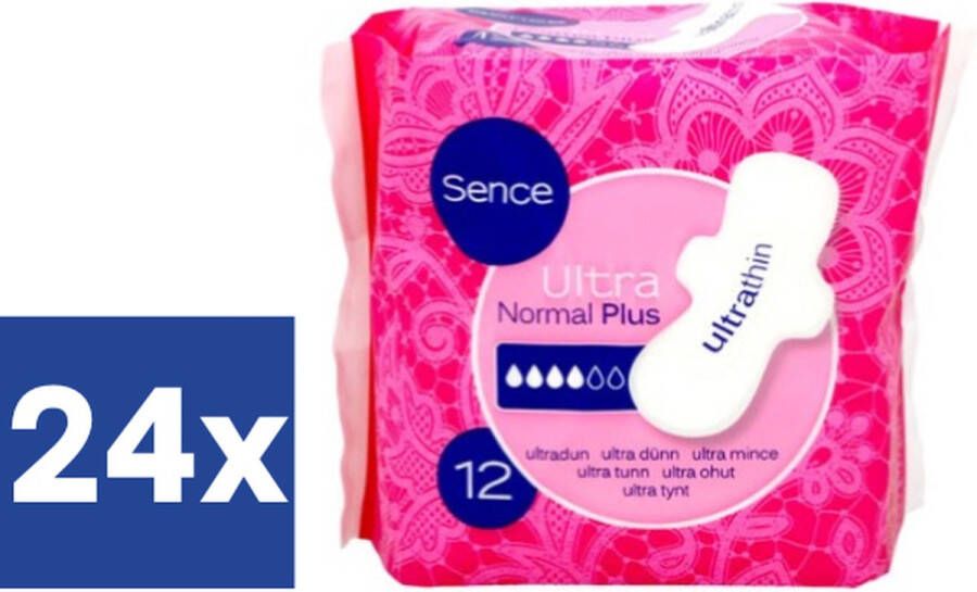 Sence Ultra Normal Plus Dun Maandverband (Voordeelverpakking) 24 x 12 stuks