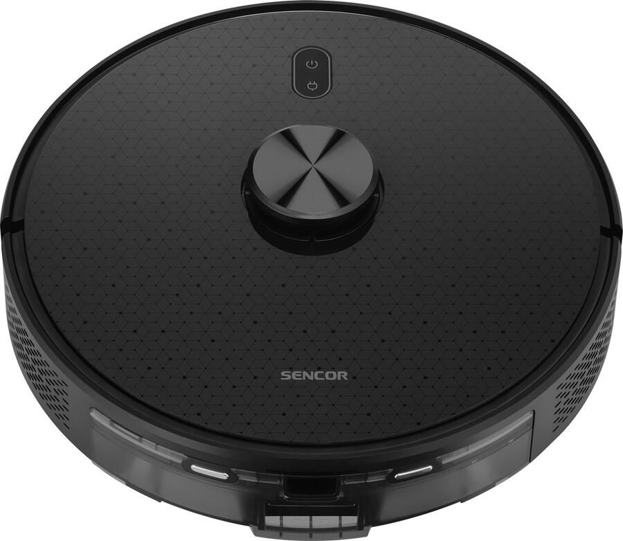 Sencor SRV 9120BK – Robotstofzuiger met dweilfunctie – Laadstation – Lidar-lasernavigatie – App – Afstandsbediening – Bluetooth – 4 zuigniveaus – 3 dweil niveaus – TOF-sensor voor reinigen van muren – Multi-rooming – Multi-mapping – Sensoren – Zwart