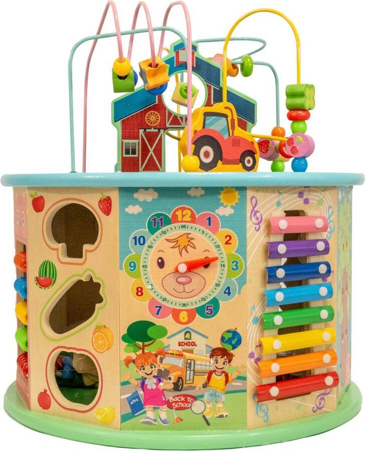 SENDiX Houten speelgoed Kinderen puzzel box motoriek speelgoed Kinderen Educatief Hout Leren multifunctionele pareldoos