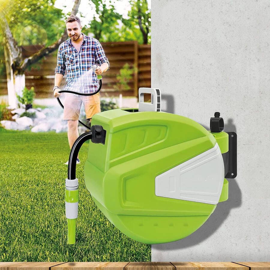 Sens Design Slanghaspel tuinslang haspel automatisch groen 15m