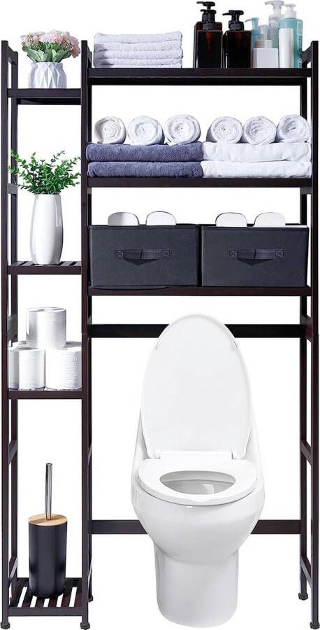 Sens Design WC meubel Opbergrek WC kast bamboe – Bruin