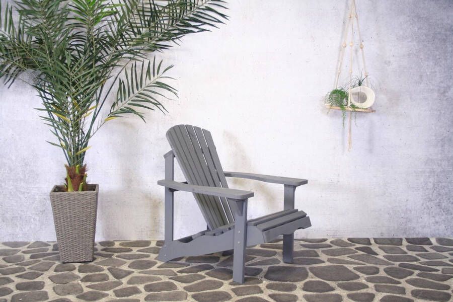 SenS-Line Adirondack Jumbo Stoel Vurenhout Voor Buiten L 77 x B 39 x H 90 cm Grijs