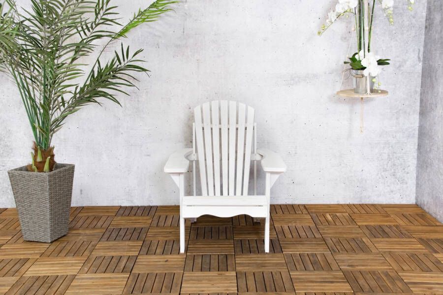 SenS-Line Adirondack Jumbo Stoel Vurenhout Voor Buiten L 77 x B 39 x H 90 cm Wit