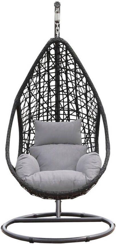 SenS-Line Bluesky Mona Relax Hangstoel Wicker Zwart
