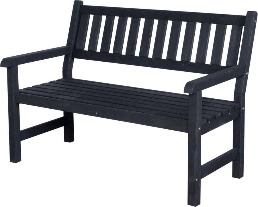 SenS-Line 2-zits Houten tuinbank Bordeaux 125 cm zwart