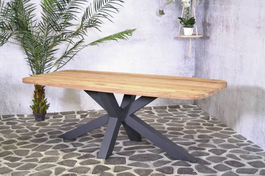 SenS-Line Brighton Teak Tuintafel With Alu Frame 220 Cm Bruin