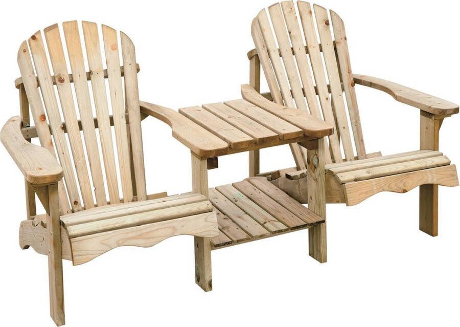 SenS-Line 2-zits Houten tuinbank Comfortline double relax
