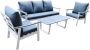 SenS-Line Dublin Aluminium Loungeset White Wit - Thumbnail 8