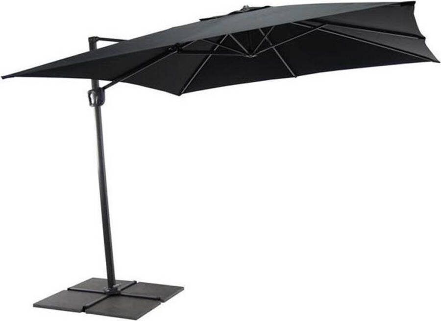 SenS-Line Honolulu zweefparasol vierkant 250x250 cm Antraciet