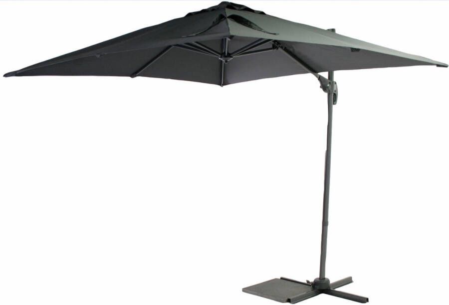 SenS-Line Honolulu zweefparasol vierkant 250x250 cm Antraciet