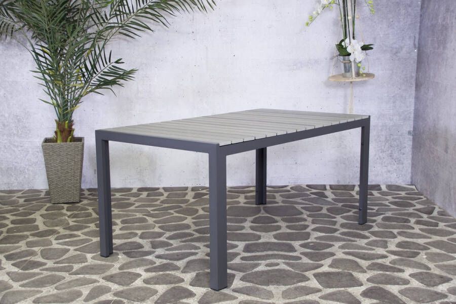 SenS-Line Jersey Tuintafel Grey 160x90 Cm Grijs