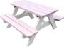 SenS-Line Kindertafel Minnie Roze Wit Picknicktafel Voor buiten L 90 x B 90 x H 55 cm FSC 100 % Grenenhout - Thumbnail 1